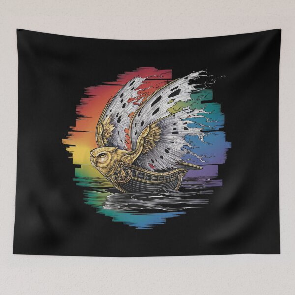Item preview, majestic golden owl as a ghost ship designed and sold by 123ks.