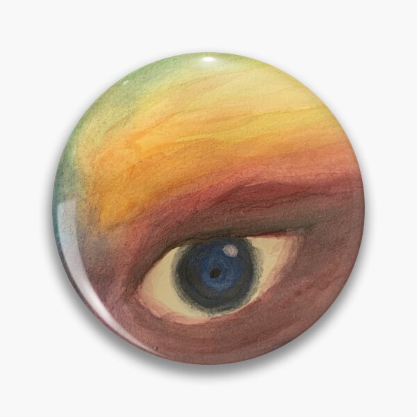 Item preview, artistic painting of rainbow coloured eye  designed and sold by chrysxnt.