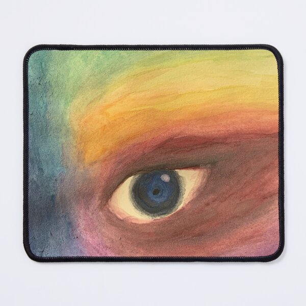 Item preview, artistic painting of rainbow coloured eye  designed and sold by chrysxnt.