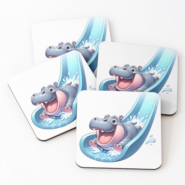 Item preview, Splashy Fun: Hippo's Waterslide Adventure designed and sold by 0penvimark.