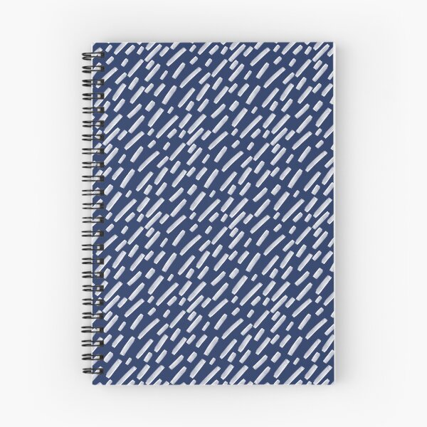 Item preview, Dark Blue and White Dashes - Abstract Hand Drawn Textured Paint Diagonal Lines designed and sold by GenAumonier.