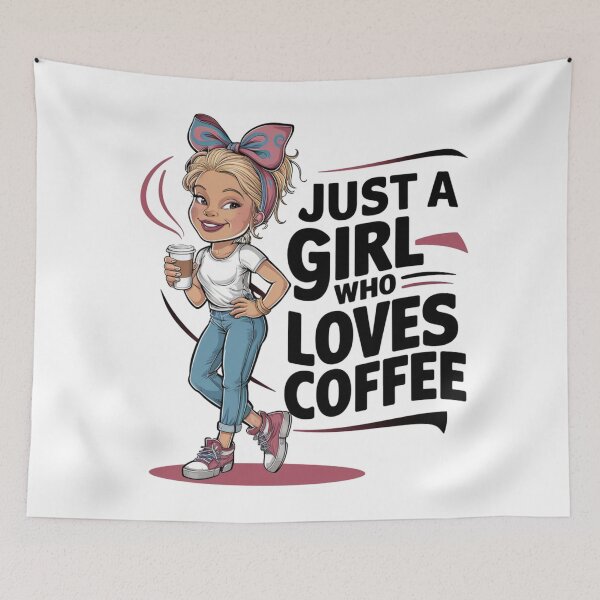 Item preview, Just a Girl Who Loves Coffee designed and sold by 123ks.