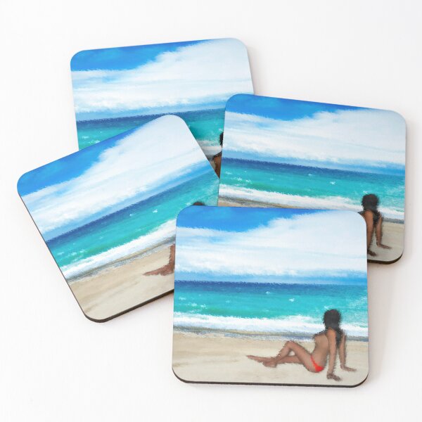 Item preview, Girl On The Beach Painting designed and sold by MarkUK97.