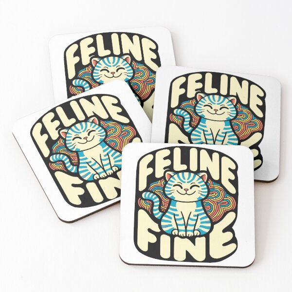 Item preview, Feline Fine - Cheerful Cat Illustration designed and sold by Kim Leex.