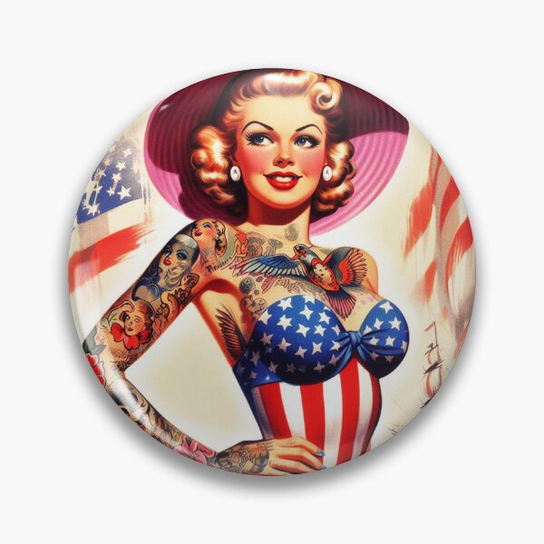 Item preview, American Tattooed Pin-up designed and sold by PulpVintage.