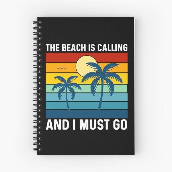 Item preview, The Beach Is Calling And I Must Go,  Retro Vintage Sunset Tropical Palm Tree Ocean designed and sold by Sunserize Designs.