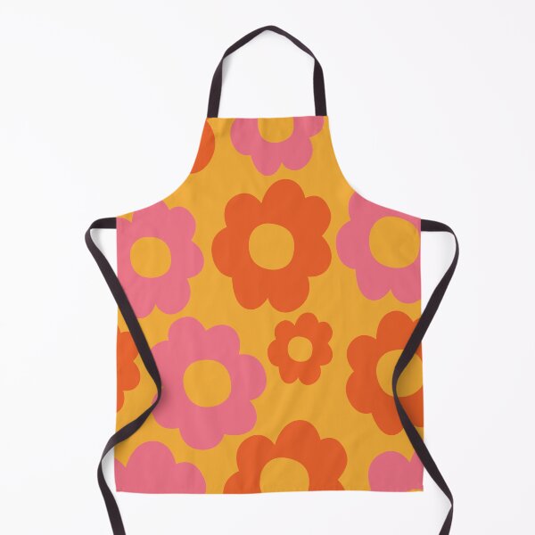 Item preview, Orange and Pink Retro Groovy Flowers designed and sold by DesignsArtColor.