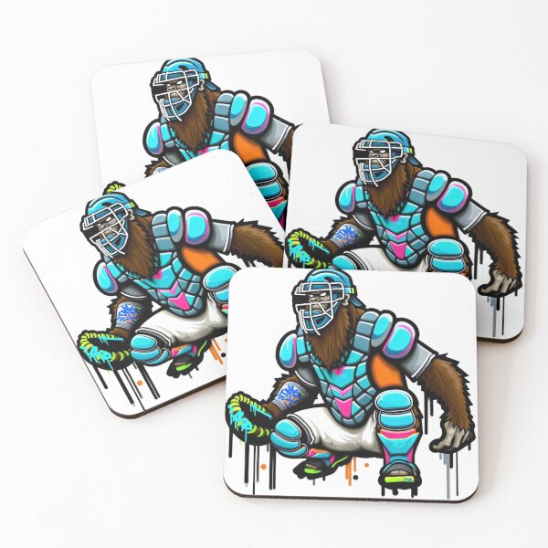 Item preview,  Bigfoot Baseball Catcher in dripping paint designed and sold by BrinaandPops.