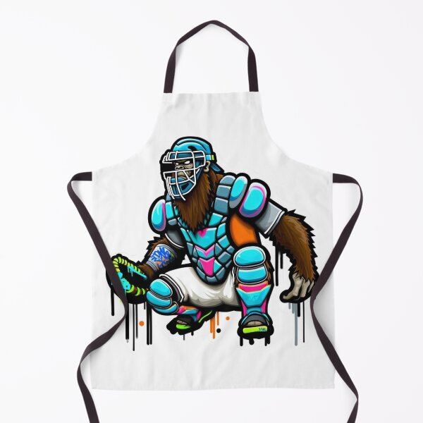 Item preview, Bigfoot Baseball Catcher in dripping paint designed and sold by BrinaandPops.