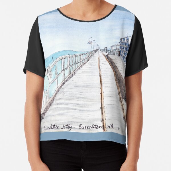 Busselton Jetty, WA, Aus. Chiffon Top