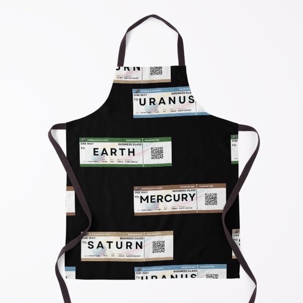 Item preview, Four space tickets to Uranus, Earth, Mercury and Saturn designed and sold by Trishirt.