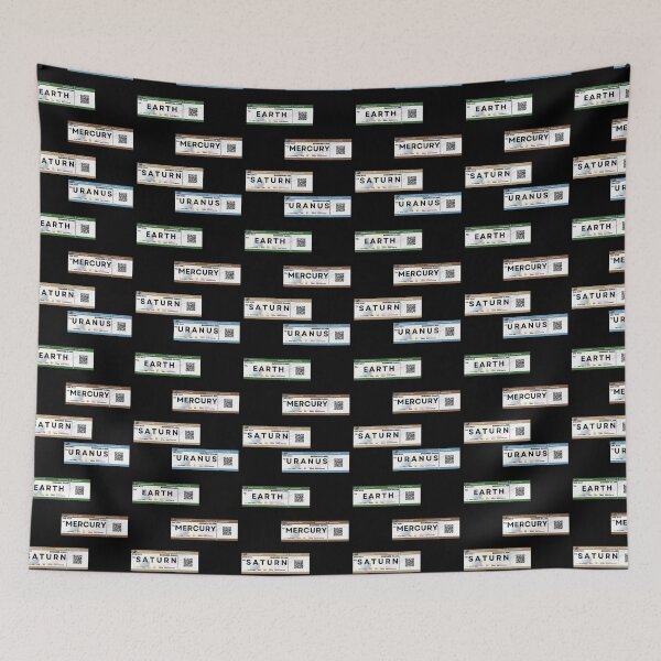 Item preview, Four space tickets to Uranus, Earth, Mercury and Saturn designed and sold by Trishirt.