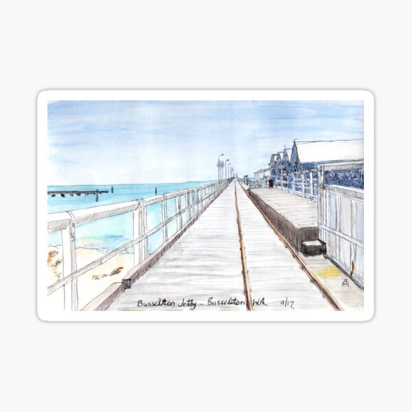 Busselton Jetty, WA, Aus. Sticker