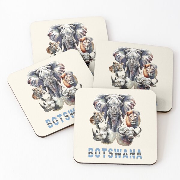 Item preview, Botswana Big 5 Watercolor in Line and Wash for Botswana Fans designed and sold by Scotch Macaskill.