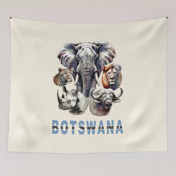 Item preview, Botswana Big 5 Watercolor in Line and Wash for Botswana Fans designed and sold by Scotch Macaskill.