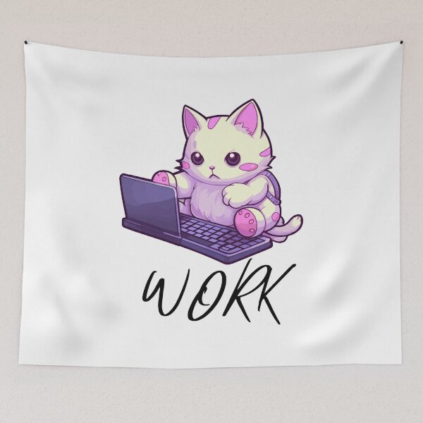 Item preview, A cute cat work on labtop designed and sold by Arafattouch.