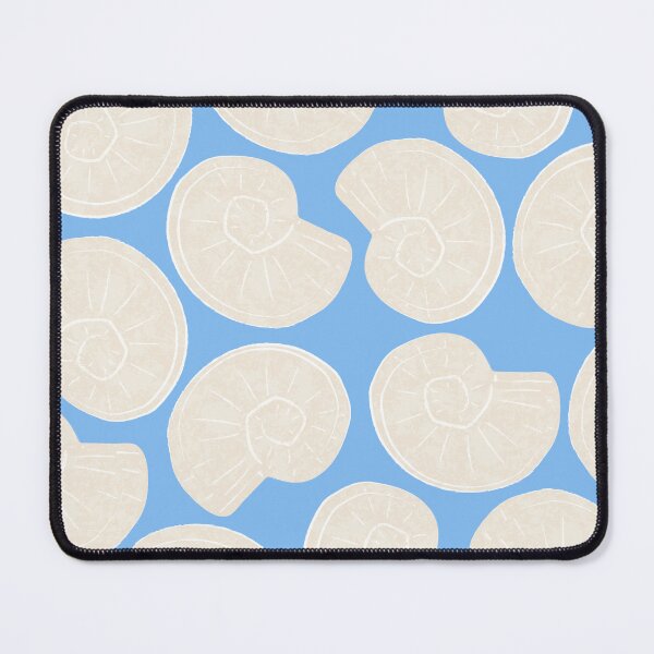 Item preview, Beige and blue summer sea shells pattern designed and sold by ElizabethCoelho.