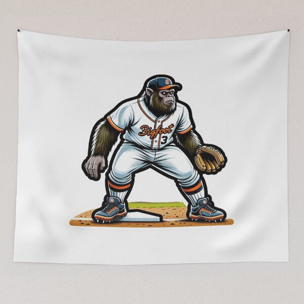 Item preview, Bigfoot Baseball Player, third baseman designed and sold by BrinaandPops.