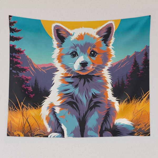 Item preview, Snowy Mountain Pup: Baby Wolf in the Wilderness designed and sold by GrizzlyCollective.
