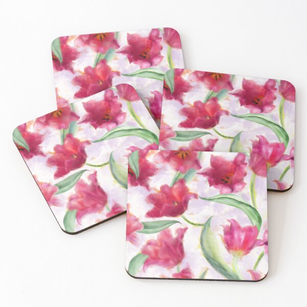 Item preview, Watercolor Red Tulip Surface Pattern Design designed and sold by Tina Veenstra.