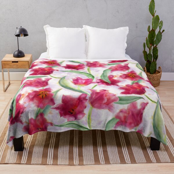 Item preview, Watercolor Red Tulip Surface Pattern Design designed and sold by Tina Veenstra.