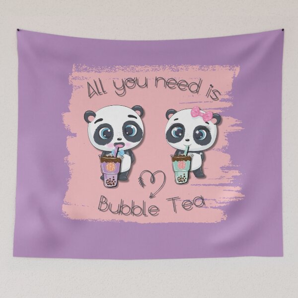 Item preview, Bubble Tea, sweet panda, funny pandas, All you need is Bubble Tea, Panda, pink s designed and sold by GOLDENGARDENART.