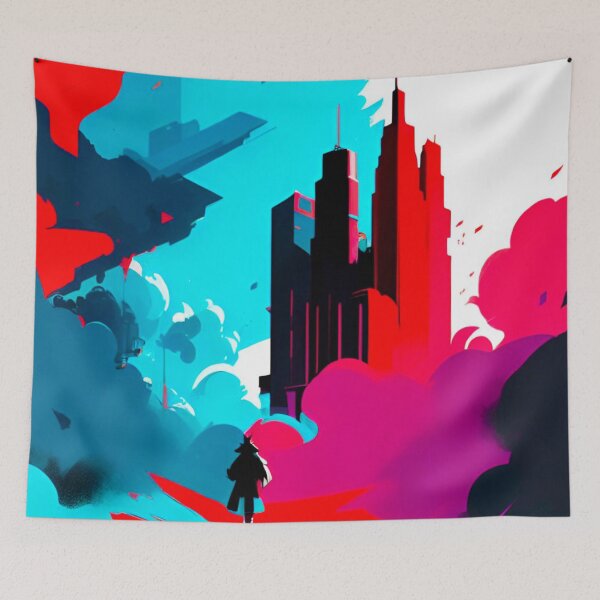 Item preview, Urban Symphony: Vibrant Cityscape Pattern designed and sold by GrizzlyCollective.