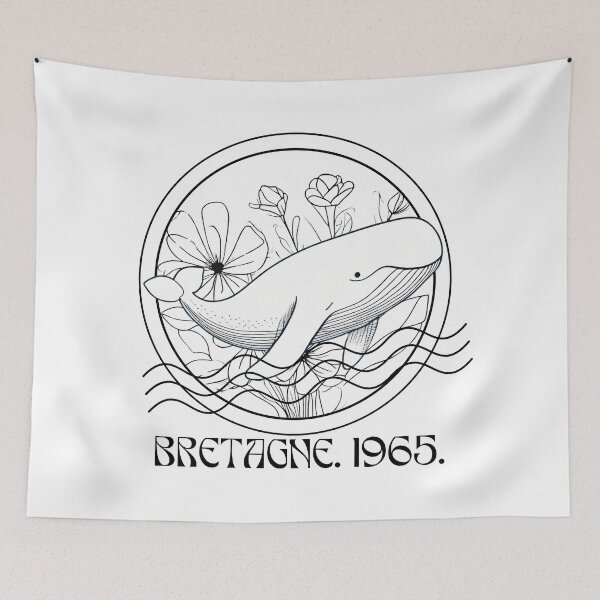 Item preview, Bretagne France 1965 - Flower Whale designed and sold by ShiningHoney.