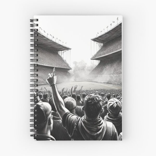 Item preview, Intensity on the Pitch: Black and White Football Match designed and sold by GrizzlyCollective.