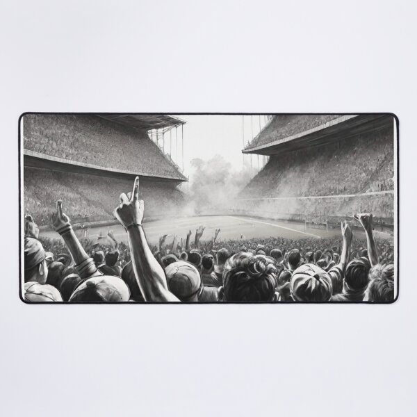Item preview, Intensity on the Pitch: Black and White Football Match designed and sold by GrizzlyCollective.