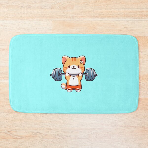 Item preview, Weightlifting cat designed and sold by Vkinsify.