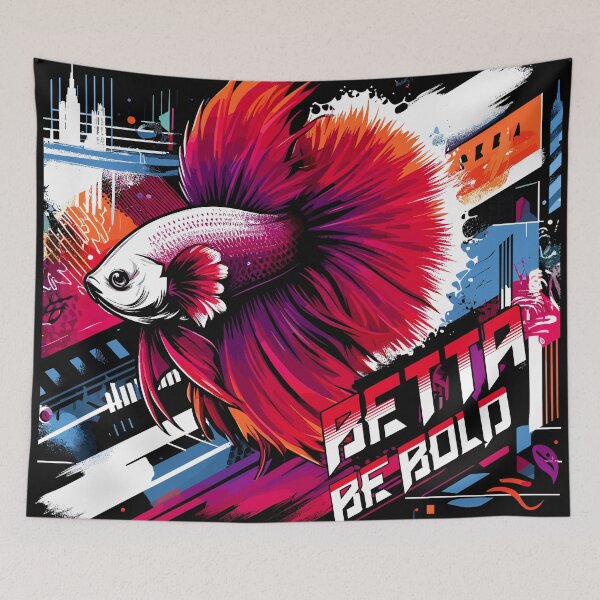 Item preview, Streatwear Style Betta, Urban Style Fighting Fish designed and sold by FinFriends.