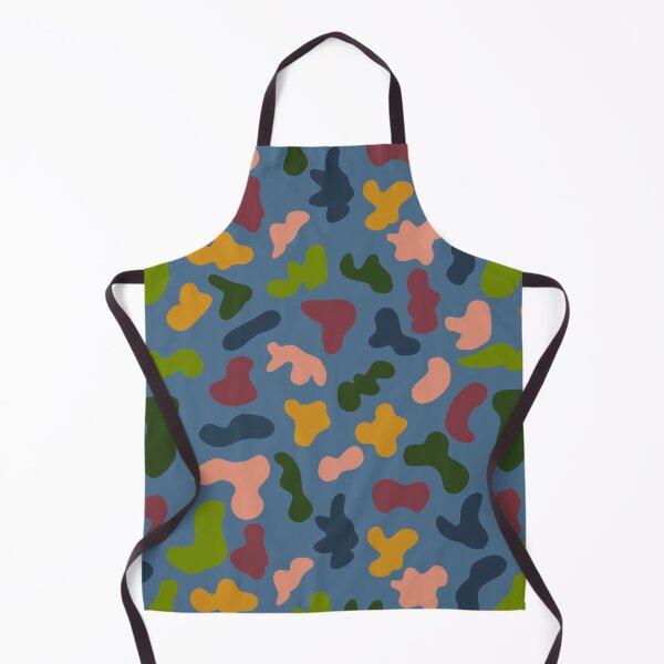 Item preview, Abstract multicolor camo pattern with blue background designed and sold by CelCorDesigns.