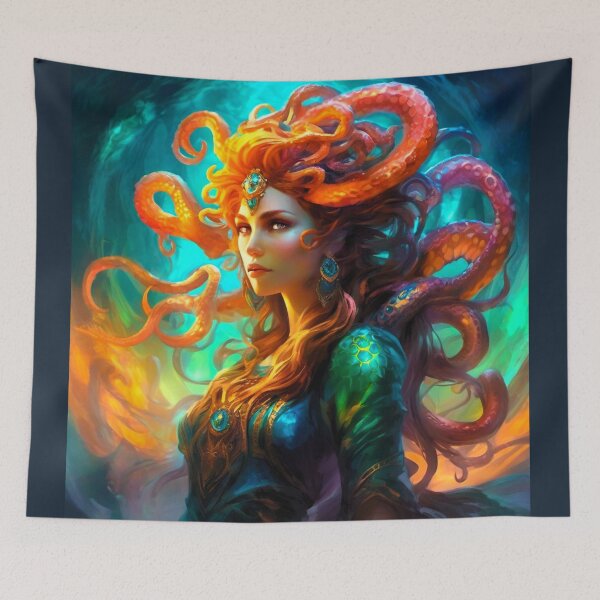 Item preview, the gorgon with its tentacles designed and sold by janjacbu.