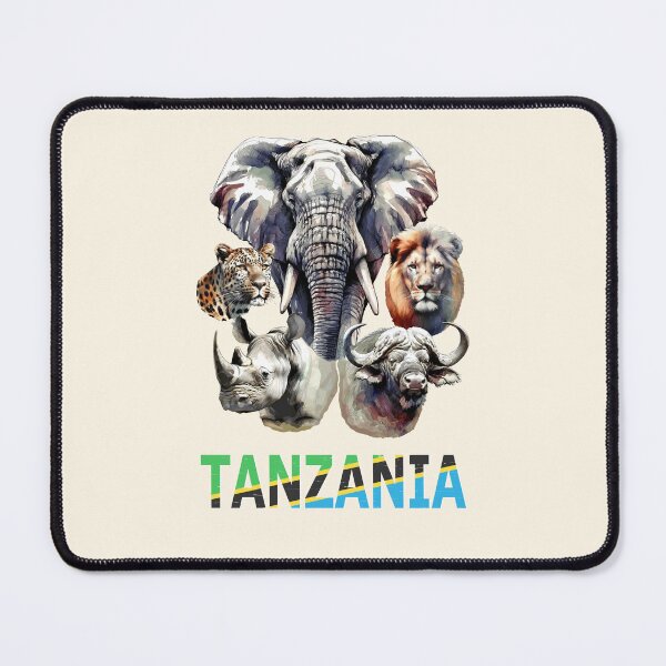 Item preview, Tanzania Big 5 Watercolor in Line and Wash for Tanzania Fans designed and sold by Scotch Macaskill.