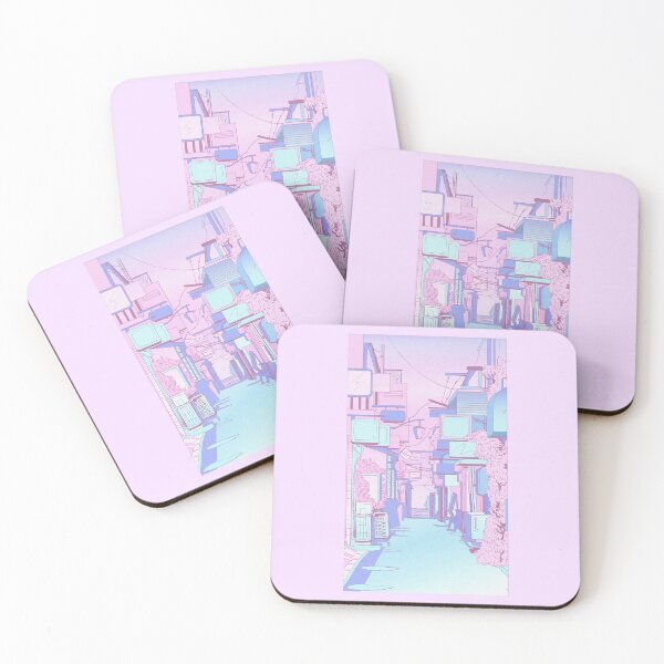 Item preview, Dreamy Kawaii Pastel Cityscape designed and sold by lycancorvus.