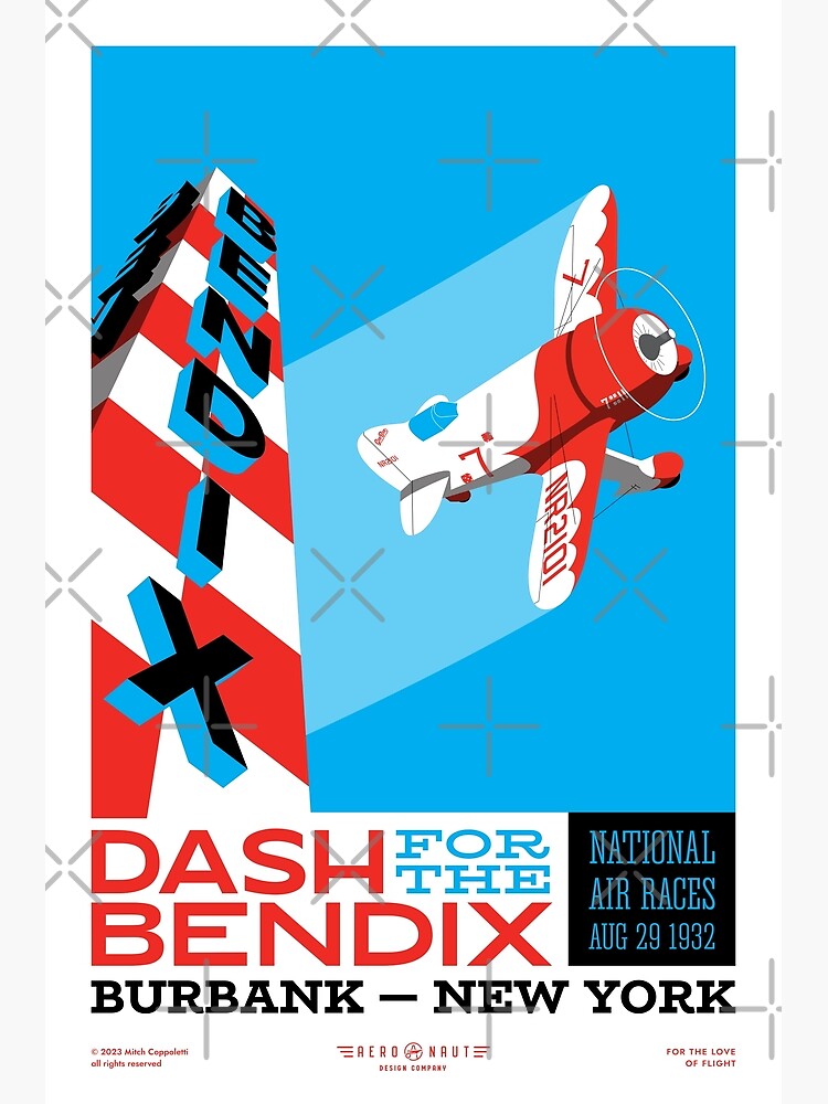 Thumbnail 3 of 3, Poster, Vintage Bendix Trophy Race designed and sold by Aeronautdesign.