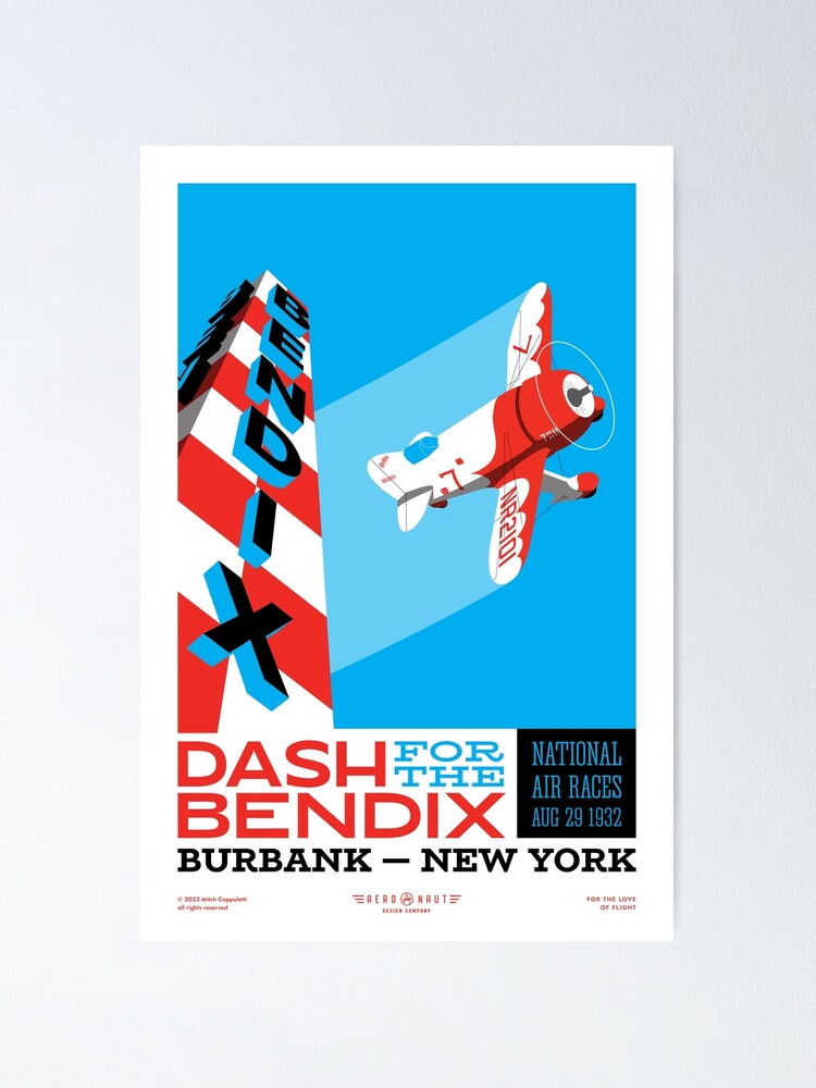 Thumbnail 1 of 3, Poster, Vintage Bendix Trophy Race designed and sold by Aeronautdesign.