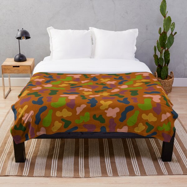 Item preview, Patrón de camuflaje multicolor abstracto con fondo naranja designed and sold by CelCorDesigns.