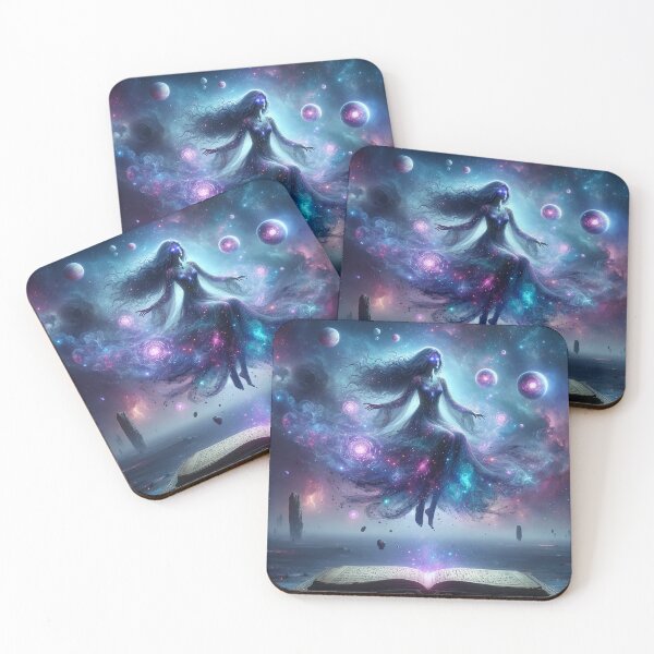 Item preview, Cosmic witch on a floating book  designed and sold by AndreaMart.