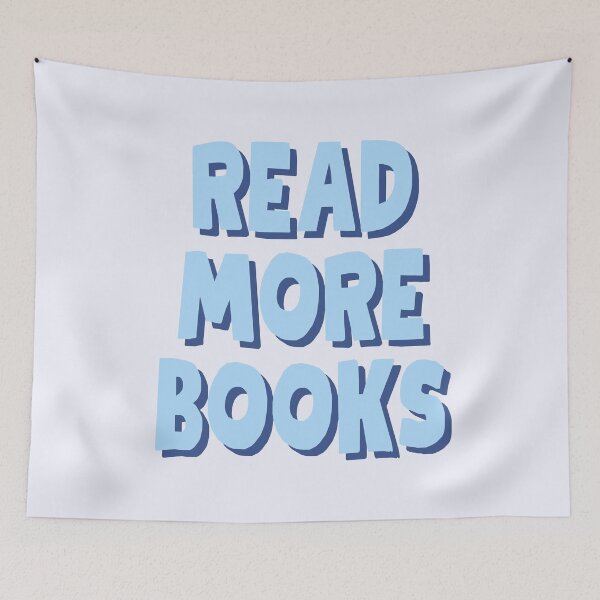 Item preview, Read more books - Blue bookish aesthetic designed and sold by Neadoodles.