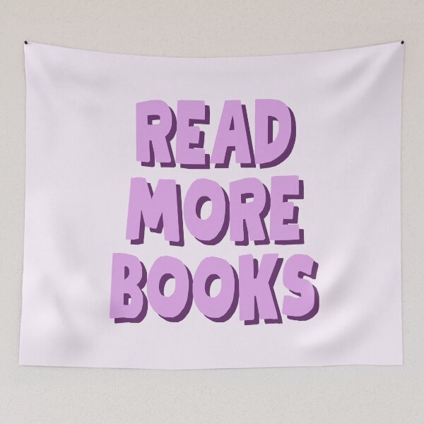 Item preview, Read more books - Purple bookish aesthetic designed and sold by Neadoodles.