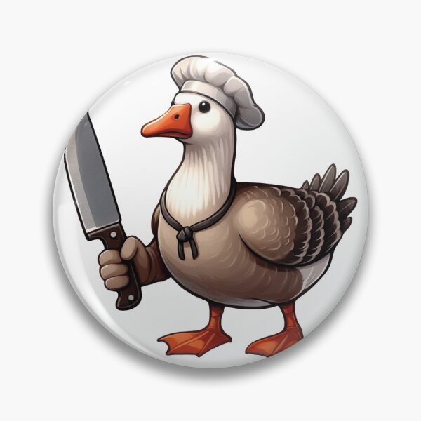 Item preview, anry goose with knife designed and sold by DuskTillDown.