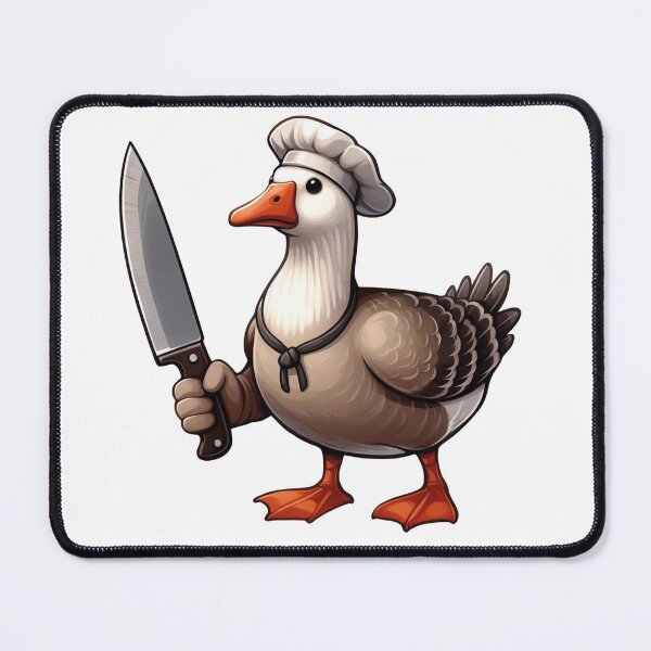 Item preview, anry goose with knife designed and sold by DuskTillDown.