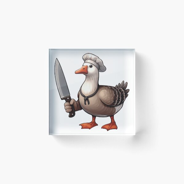 Item preview, anry goose with knife designed and sold by DuskTillDown.