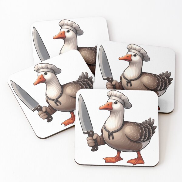 Item preview, anry goose with knife designed and sold by DuskTillDown.