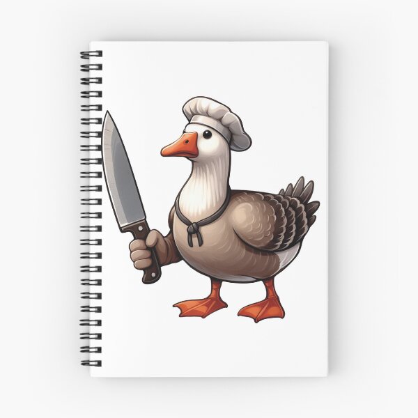 Item preview, anry goose with knife designed and sold by DuskTillDown.
