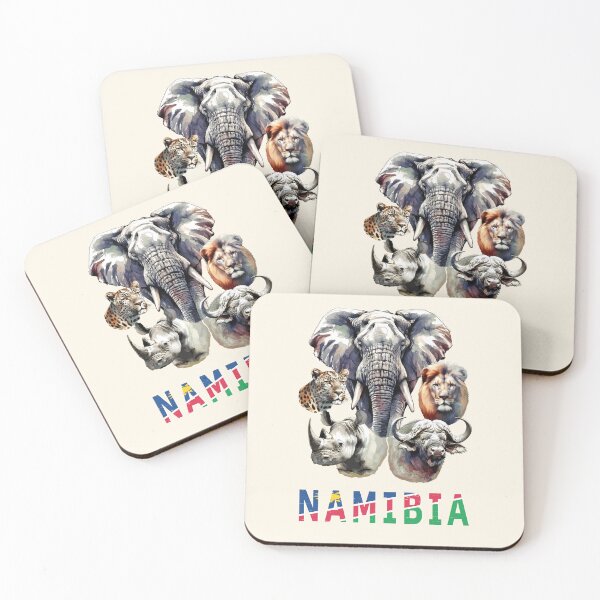 Item preview, Namibia Big 5 Watercolor in Line and Wash for Namibia Fans designed and sold by Scotch Macaskill.