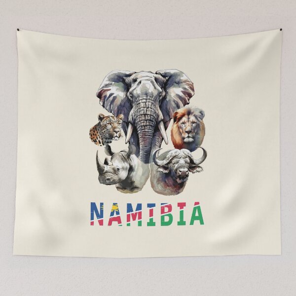 Item preview, Namibia Big 5 Watercolor in Line and Wash for Namibia Fans designed and sold by Scotch Macaskill.