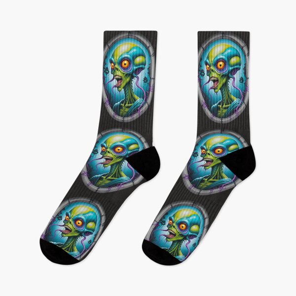 Item preview, Funny Scary Green Alien  designed and sold by TheArtOfPat.